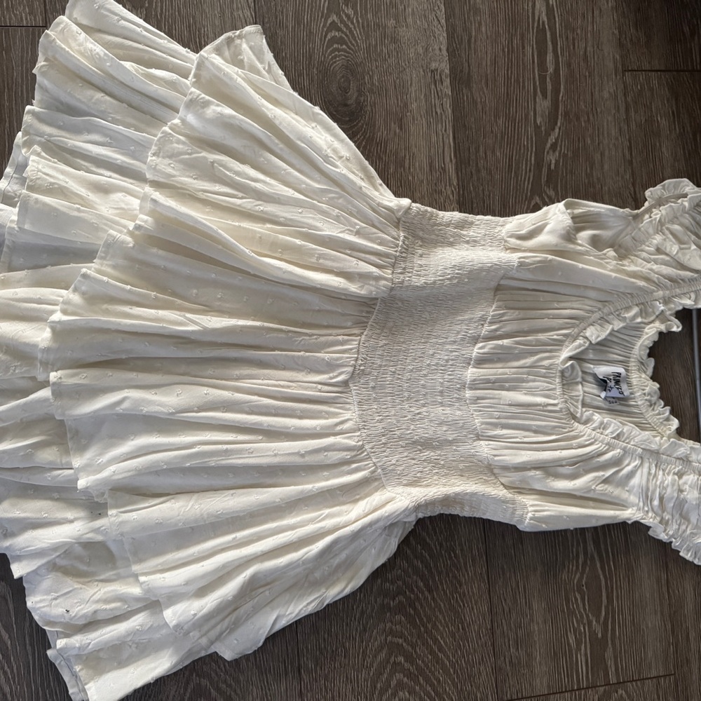Princess Polly Cream White Ruffle Romper